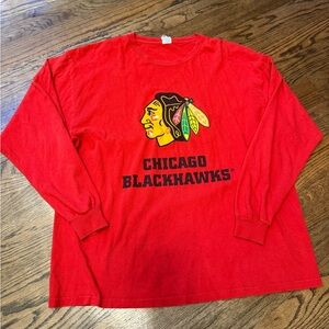 Chicago Blackhawks Red Long Sleeve Shirt | Men’s XL